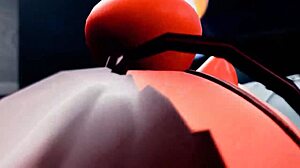 Scéna#20 pro video: Proshield goodly pleasures Rouge with big black hard cock in a 3d animated toon