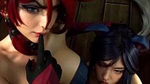 Pemandangan#1 untuk video: Fap to some fully nude animated sexy wenus cosplay of League of Legends’ Ahri and Miss Fortune