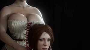 Tempat kejadian#1 untuk video: Three womanizing ladies went hunting for a cougar and got a 3D Futa double penetration and facial