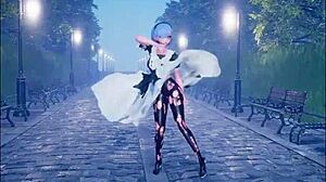 Tafereel#3 voor de video: Beautiful anime girl dancing and getting fucked part 2