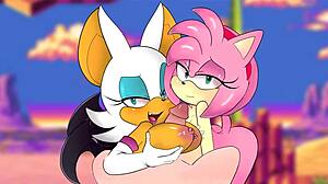 Faliyet alani, sahne#4 Video için: Cartoon porn and foursome with Amy Rose