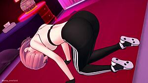 Faliyet alani, sahne#2 Video için: 3D animated maid delivers sensual footjob