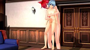 סצינה#4 לסרטון: Uncensored Hentai: A Strong Redhead’s Strapon Adventure