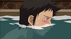 Сцена#1 za video: Anime maid takes anal sex while in bath