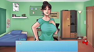 Scena#3 za Posnetek: Stepmom and her stepson involved in a sexual play of cooking and cleaning